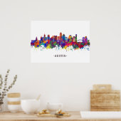 Austin Texas Skyline Poster (Keuken)