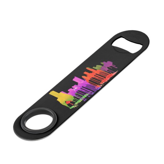 AUSTIN TEXAS SKYLINE PUDDLES - SPEED FLESSENOPENER (Achterkant Gekanteld)