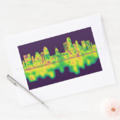 Austin Texas Skyline Rechthoekige Sticker (Envelop)