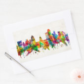 Austin Texas Skyline Rechthoekige Sticker (Envelop)