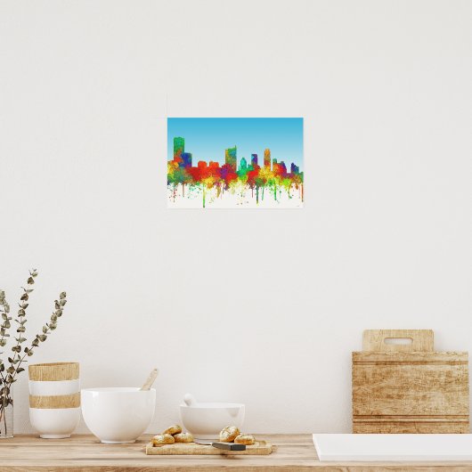 Austin Texas Skyline-SG Poster (Keuken)