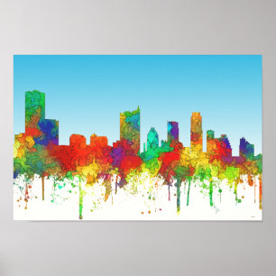 Austin Texas Skyline-SG Poster