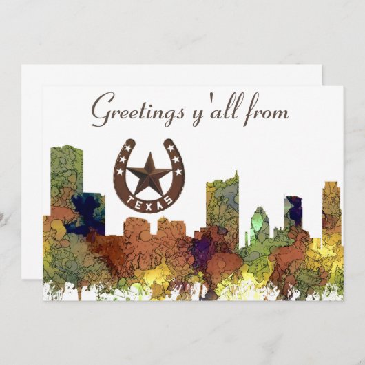 Austin Texas Skyline SG-Safari Buff (Voorkant / Achterkant)