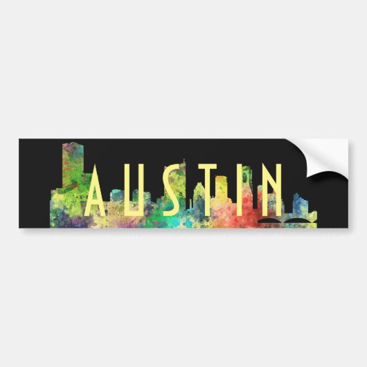 AUSTIN TEXAS SKYLINE SP - BUMPERSTICKER (Voorkant)
