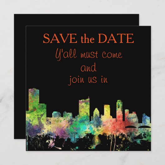 AUSTIN TEXAS SKYLINE SP - SAVE THE DATE (Voorkant / Achterkant)
