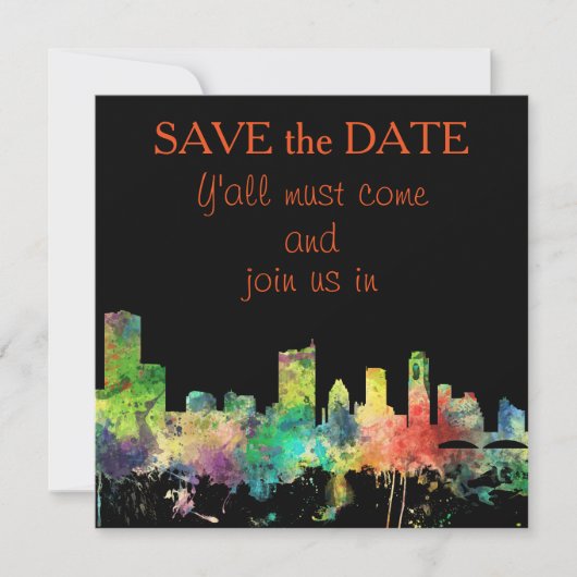 AUSTIN TEXAS SKYLINE SP - SAVE THE DATE (Voorkant)