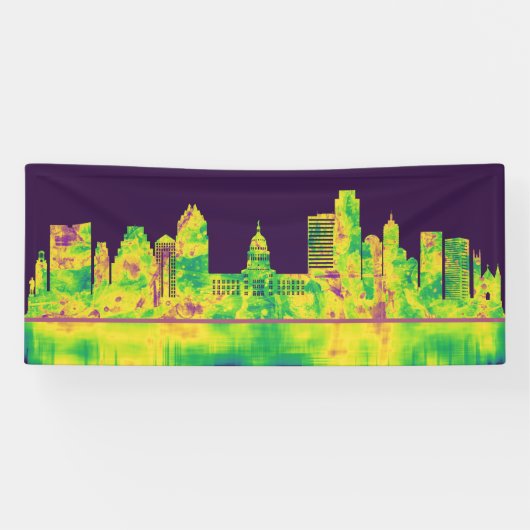 Austin Texas Skyline Spandoek (Horizontaal)