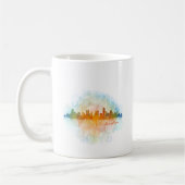 Austin Texas skyline watercolor v4 Koffiemok (Links)