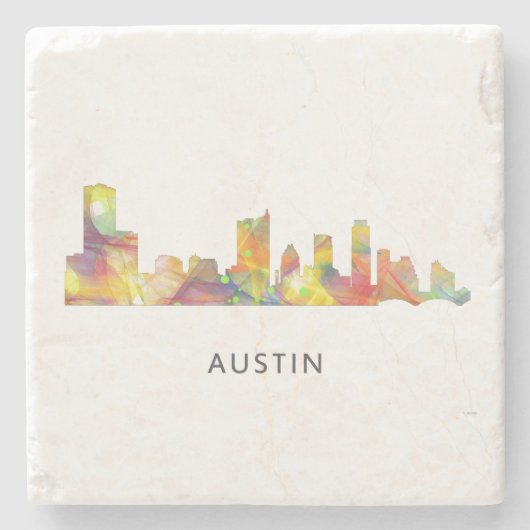 AUSTIN TEXAS SKYLINE WB1 - STENEN ONDERZETTER (Voorkant)