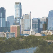 Austin Texas Skyline Wedding Kaart