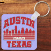 Austin, Texas Sleutelhanger (Achterkant)