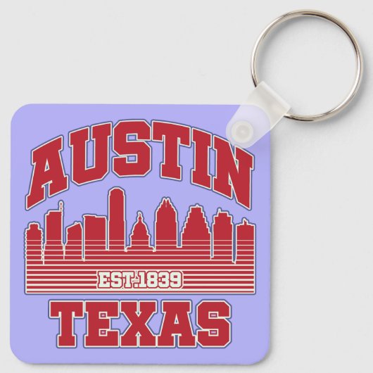 Austin, Texas Sleutelhanger (Achterkant)
