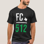 Austin Texas Soccer 512 Futbol Fan Match Day Badge T-shirt (Voorkant)