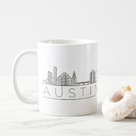 Austin, Texas | Stad gestileerde Skyline Koffiemok