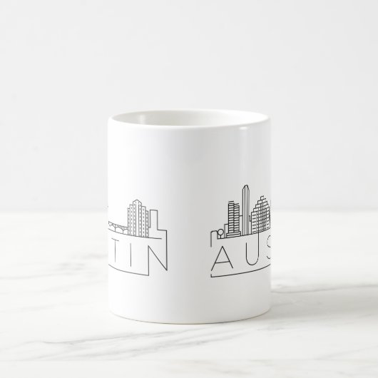 Austin, Texas | Stad gestileerde Skyline Koffiemok (Center)