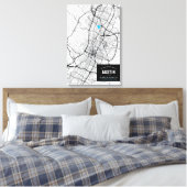 Austin, Texas Stadsplattegrond + Markeer uw locati Canvas Afdruk (Insitu (Slaapkamer))