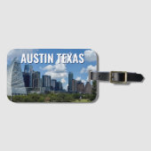 Austin Texas Stadssilhouet Fotografie Bagagelabel (Voorkant (horizontaal))