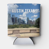 Austin Texas Stadssilhouet Fotografie Blikjeskoeler (Voorkant)