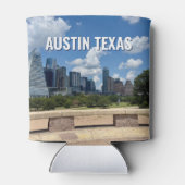 Austin Texas Stadssilhouet Fotografie Blikjeskoeler (Achterkant)