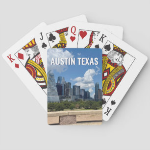 Austin Texas Stadssilhouet Fotografie Pokerkaarten