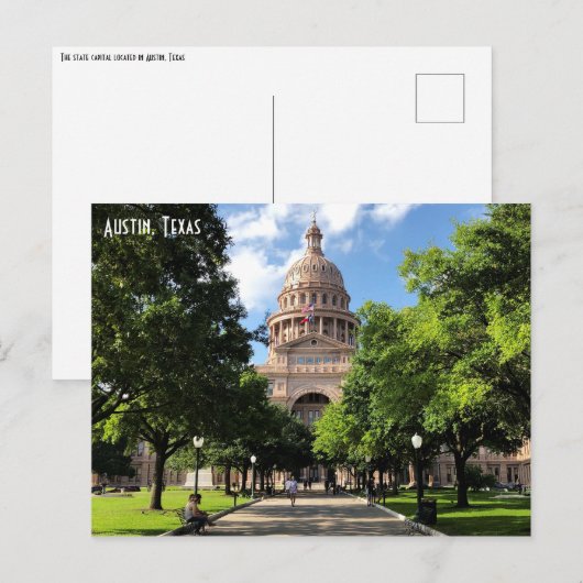 Austin Texas State Capital Building Briefkaart (Voorkant / Achterkant)