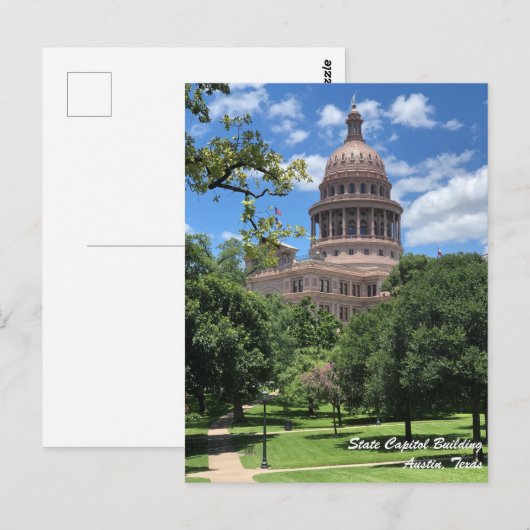 Austin Texas State Capitol Briefkaart (Voorkant / Achterkant)