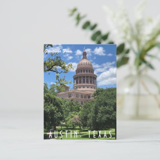 Austin Texas State Capitol Briefkaart (Staand voorkant)