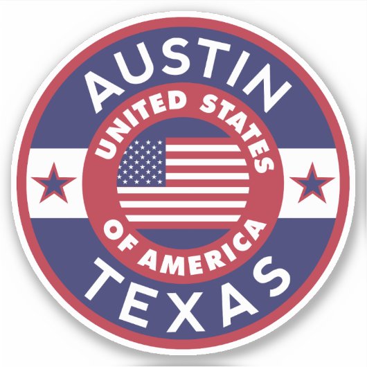 AUSTIN, Texas Sticker (Voorkant)