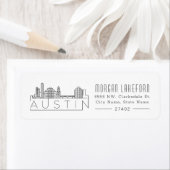 Austin, Texas Stylized Skyline | Etiket (Insitu)