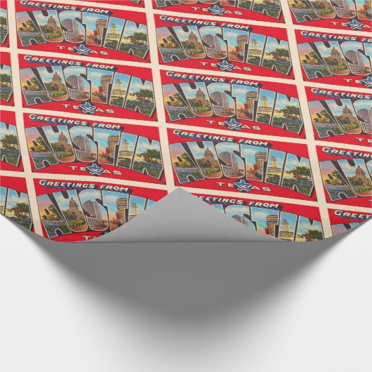 Austin Texas TX  Briefkaart met grote letters Cadeaupapier (Hoek)