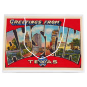 Austin Texas TX  Briefkaart met grote letters Groot Cadeauzakje (Voorkant)