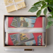 Austin Texas TX Briefkaart met grote letters Tissuepapier (Geschenk)