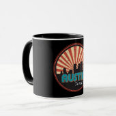 Austin Texas Tx City State Skyline  Retro Mok (Voorkant links)