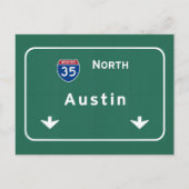 Austin Texas tx Interstate Highway Freeway Road : Briefkaart (Voorkant)