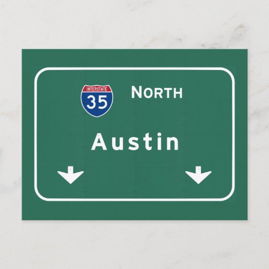 Austin Texas tx Interstate Highway Freeway Road : Briefkaart (Voorkant)