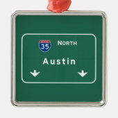 Austin Texas tx Interstate Highway Freeway Road : Metalen Ornament (Voorkant)