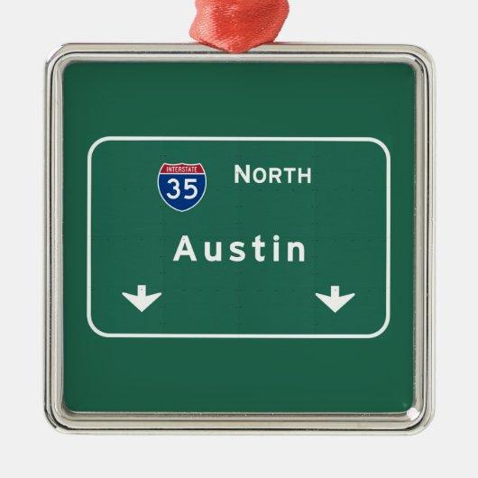 Austin Texas tx Interstate Highway Freeway Road : Metalen Ornament (Voorkant)