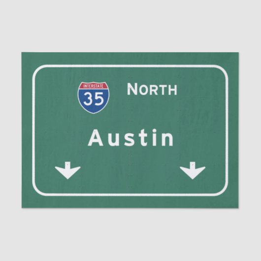 Austin Texas tx Interstate Highway Freeway Road : Tissuepapier (Voorkant)