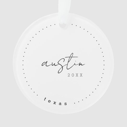 Austin Texas TX Travel United States Simple Ornament (voorkant)