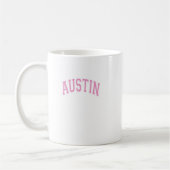 Austin Texas Tx Varsity Style Pink Text Koffiemok (Links)