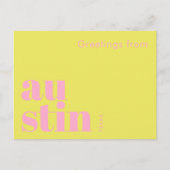 Austin Texas vakantie typografisch   Briefkaart (Voorkant)