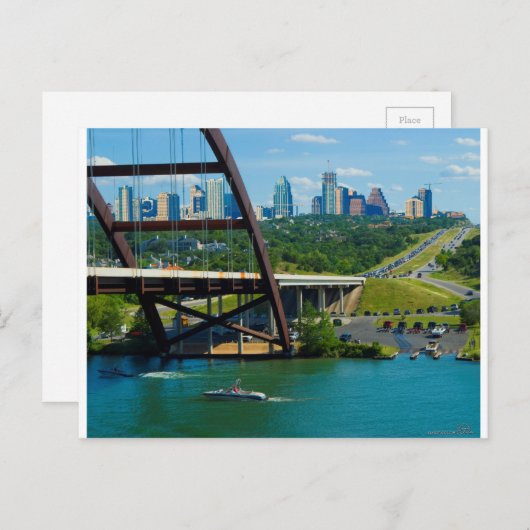 Austin, Texas vanaf 360 Bridge Briefkaart (Voorkant / Achterkant)