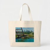Austin, Texas vanaf 360 Bridge Grote Tote Bag (Voorkant)