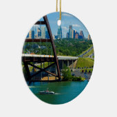 Austin, Texas vanaf 360 Bridge Keramisch Ornament (Rechts)