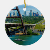 Austin, Texas vanaf 360 Bridge Keramisch Ornament (Voorkant)