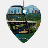 Austin, Texas vanaf 360 Bridge Keramisch Ornament (Rechts)