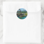 Austin, Texas vanaf 360 Bridge Ronde Sticker (Tas)
