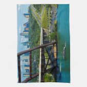 Austin, Texas vanaf 360 Bridge Theedoek (Verticaal)
