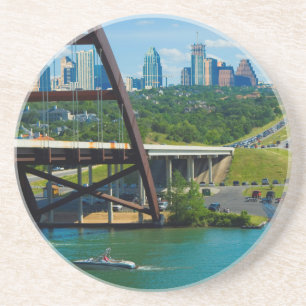 Austin, Texas vanaf 360 Bridge Zandsteen Onderzetter
