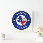 Austin Texas Vierkante Klok (Huis)